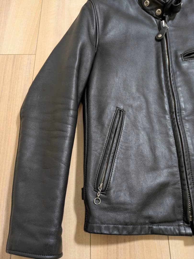 Schoot ショット 新型641 ライナー付 シングルライダースジャケット34