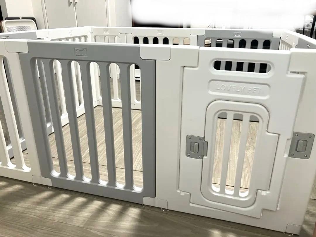 【美品】「檻感のない」ペットサークル ドア付き