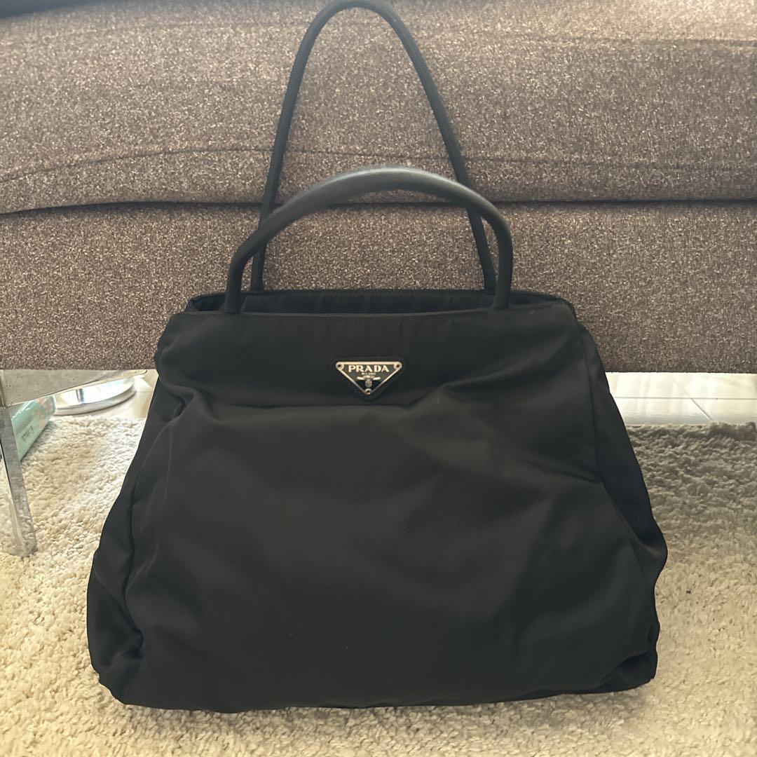 PRADA プラダ 三角ロゴプレート　トートバッグ