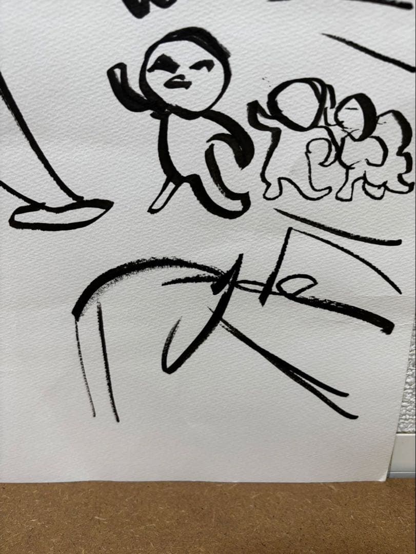 HYDE 直筆サイン＋イラスト 木製フレーム付き