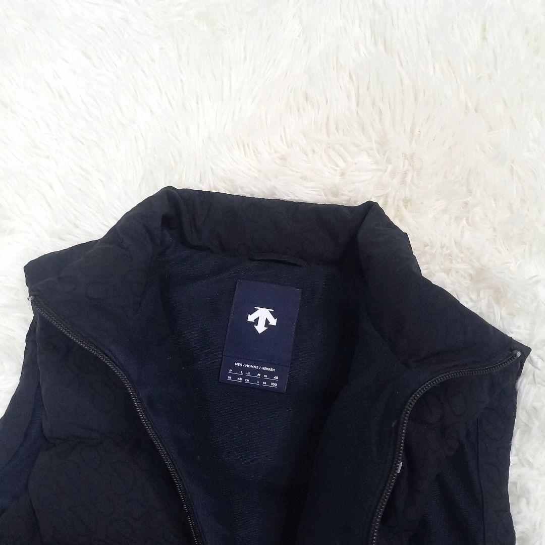 【美品】DESCENTE GOLF デサントゴルフ ダウンベスト Lサイズ 総柄