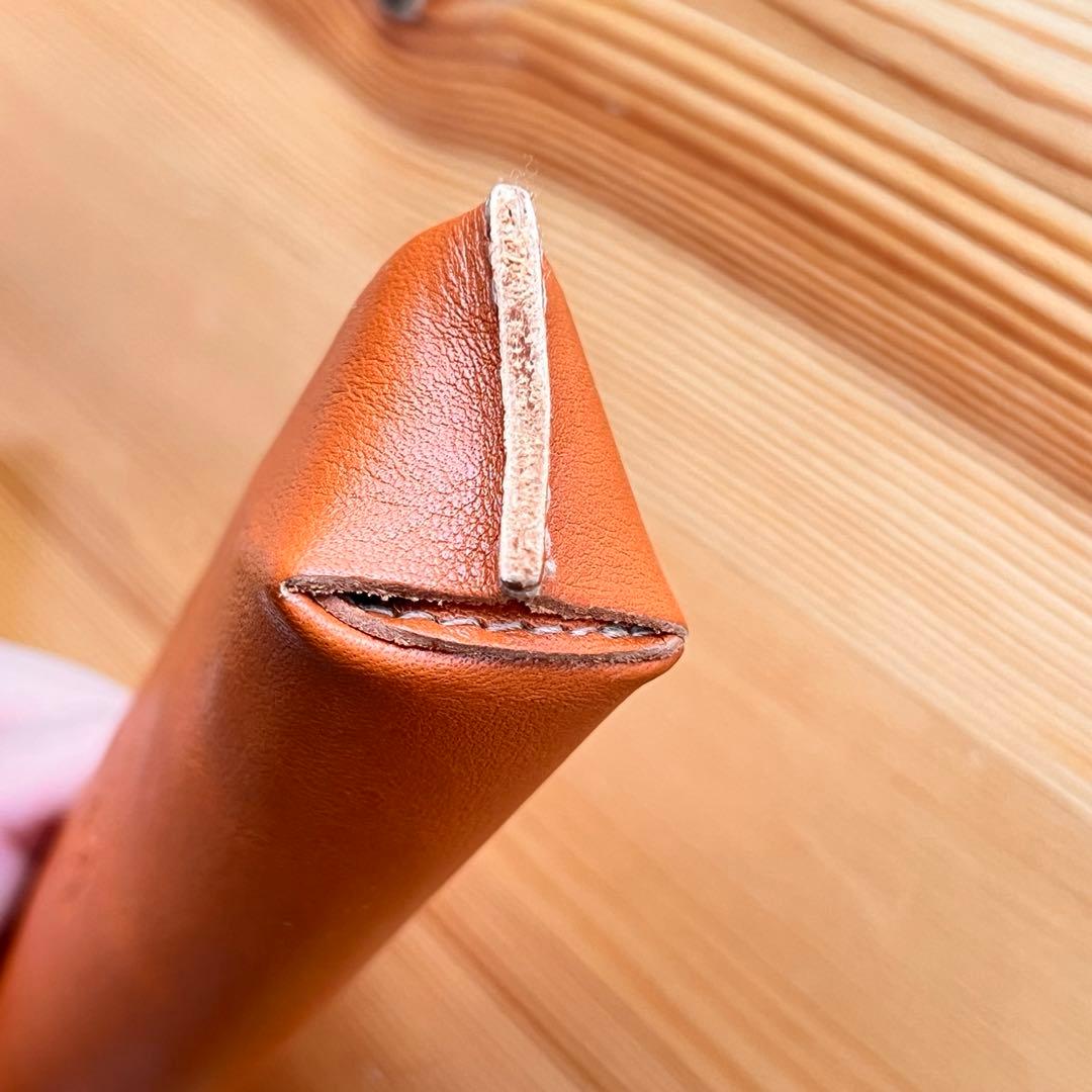 新品 イルビゾンテ ペンケース オレンジ 購入証明書 保存袋付き