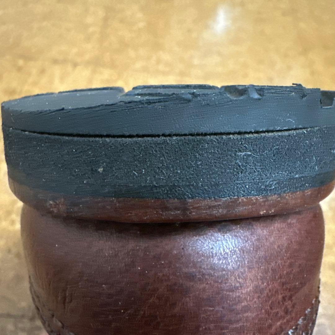 RUSSELLブラウン レザー モカシンシューズ