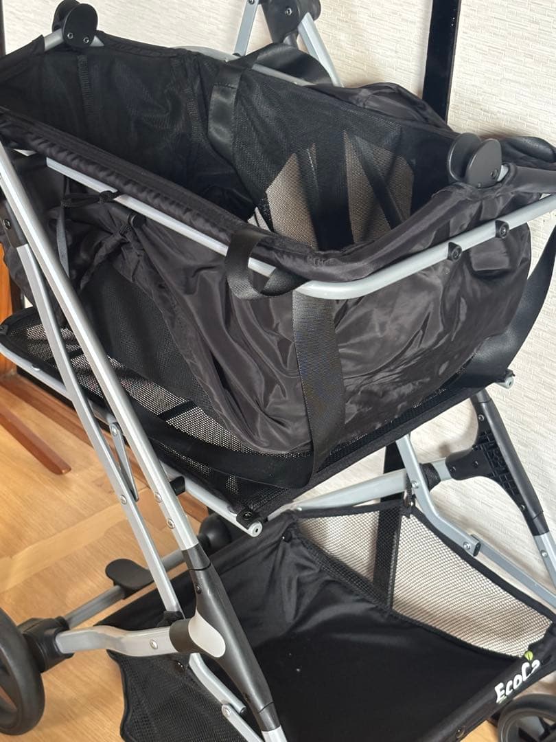 黒　折りたたみ　ショッピングカート　ecoca終了間近