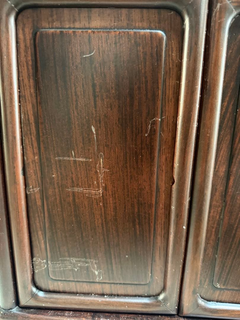 紅木　茶棚　茶箪笥　唐木　茶道具　送料込み251107