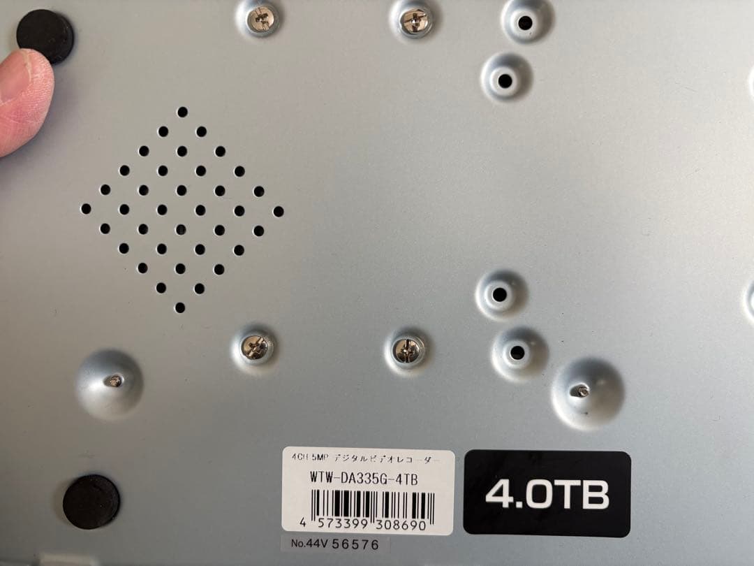 WTW ビデオレコーダー 4TB セット　カメラ　ケーブルセット不具合確認