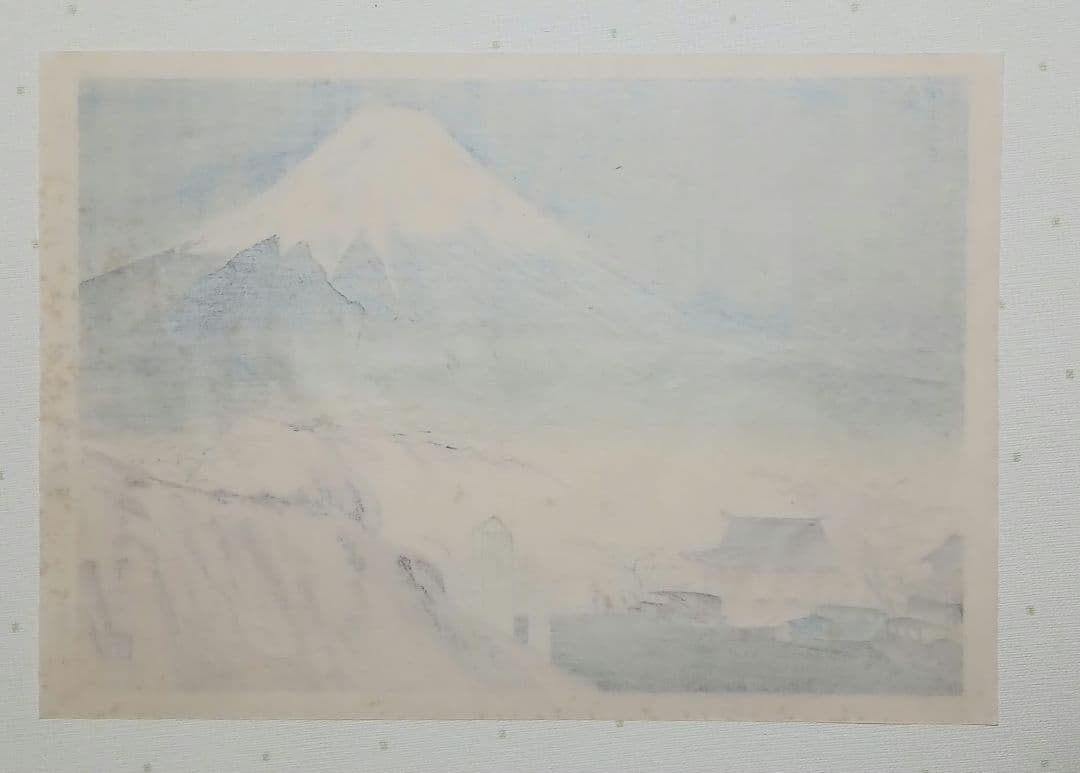 新版画富士三十六景ノ内長尾峠の富士徳力富吉郎画昭和15年～16年内田美術書肆出版