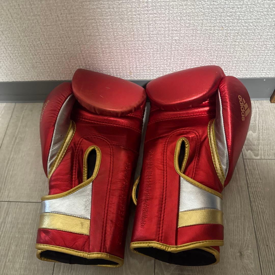 adidas ボクシンググローブ adizero 16oz レッド/ゴールド