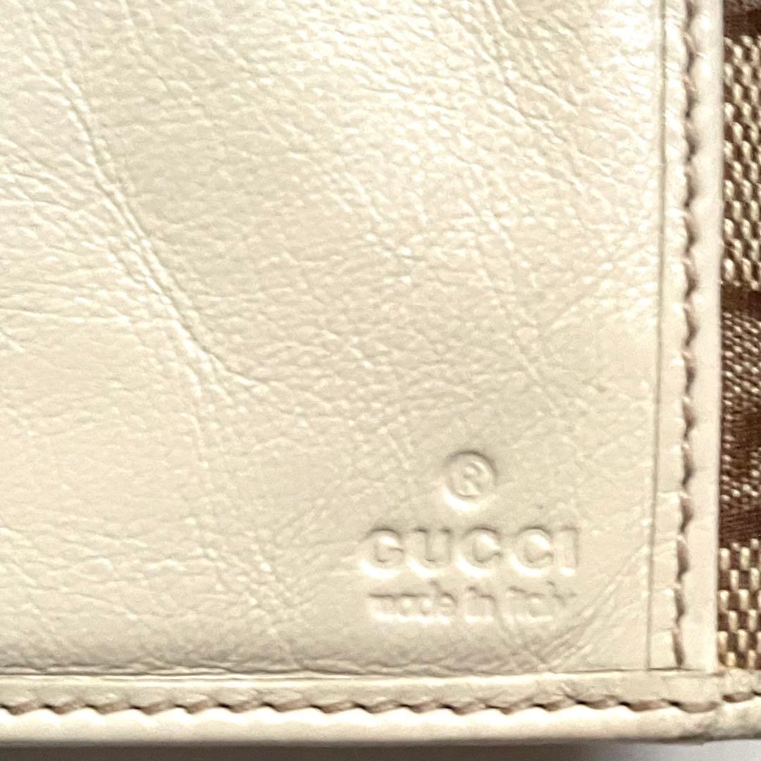 GUCCI グッチGG キャンバス　レザー　長財布　2つ折り財布 0113-⑧