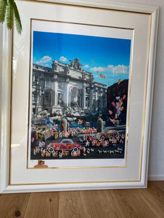 【値下げ】ヒロ・ヤマガタ　アースリーパラダイスインローマ　シルクスクリーン