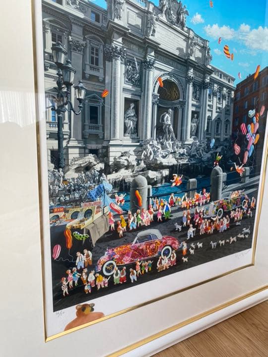 【値下げ】ヒロ・ヤマガタ　アースリーパラダイスインローマ　シルクスクリーン