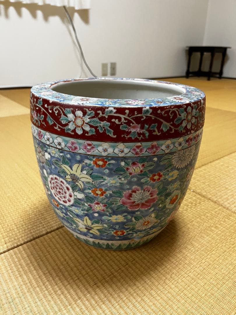 最終値下げ 色絵　伊万里十錦手あぶり火鉢