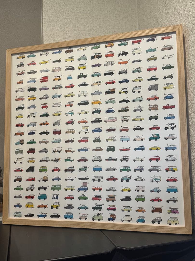 サーフィン　車　ケビン・バトラー　アートワーク壁掛けフレーム