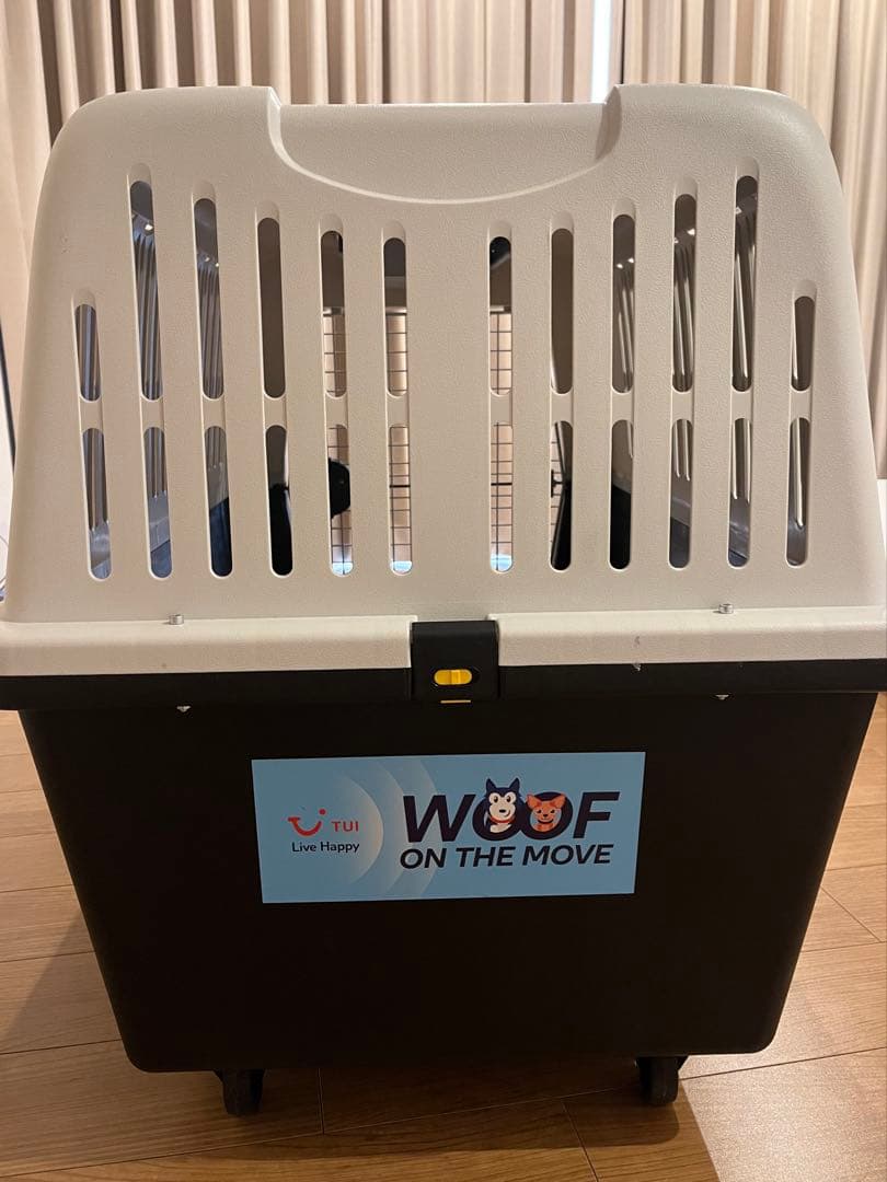 【美品】ペットキャリー キャスター付き ゲージ ペットハウス 飛行機