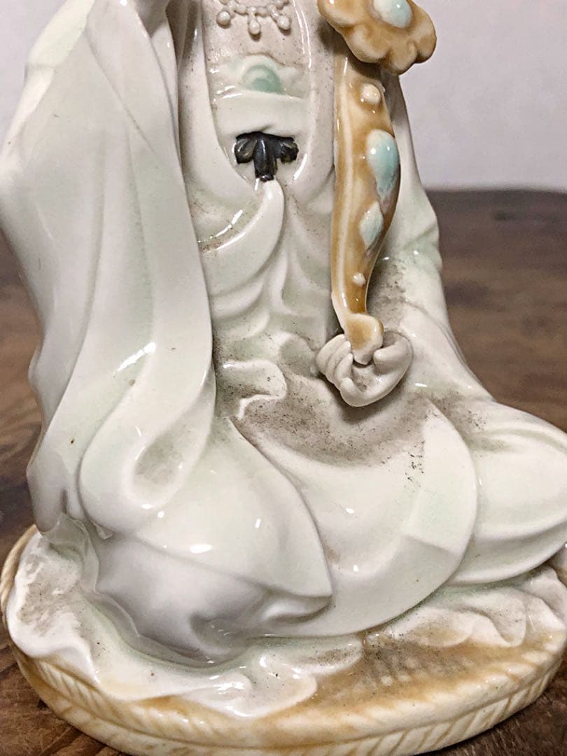 中国仏教美術 如意持ち菩薩 仏像 広州陶芸