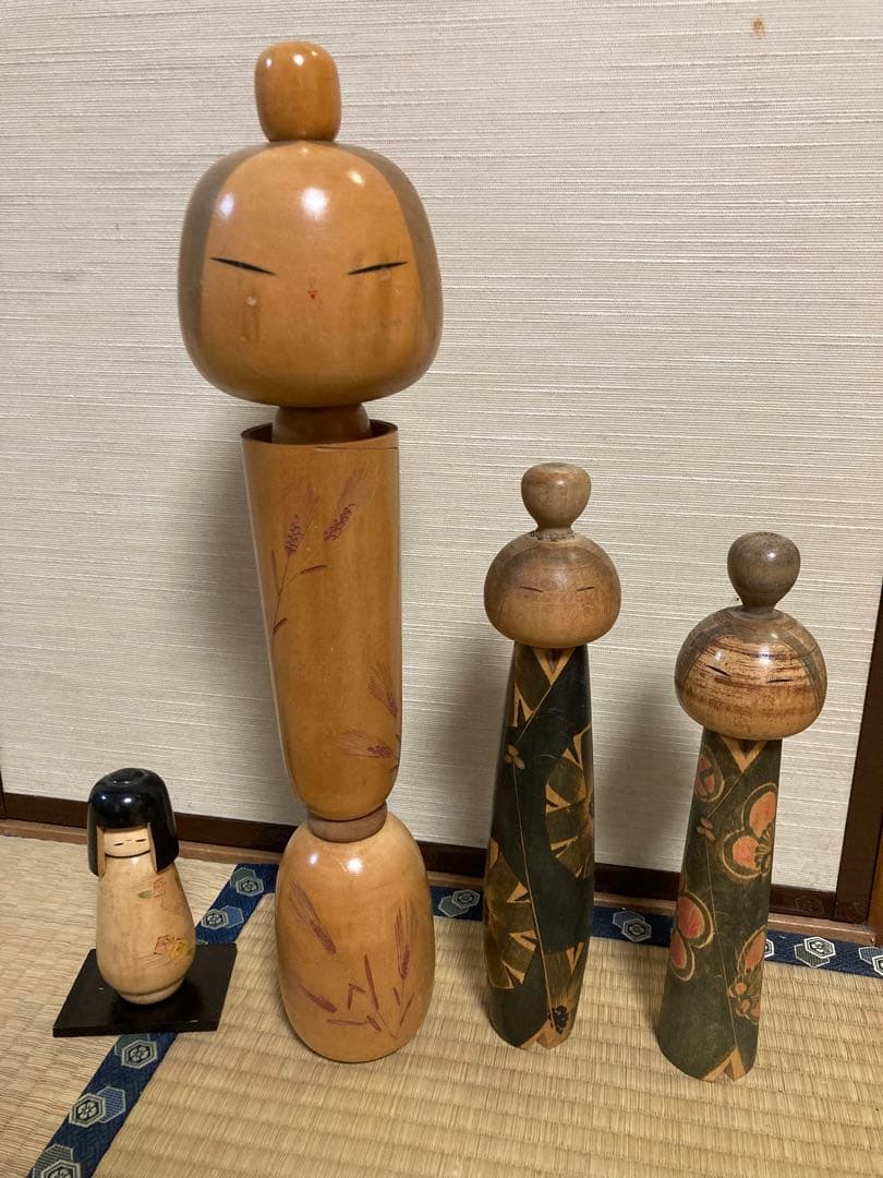こけし　4点まとめ売り　岸貞夫　栗林一雪　レトロ　アンティーク
