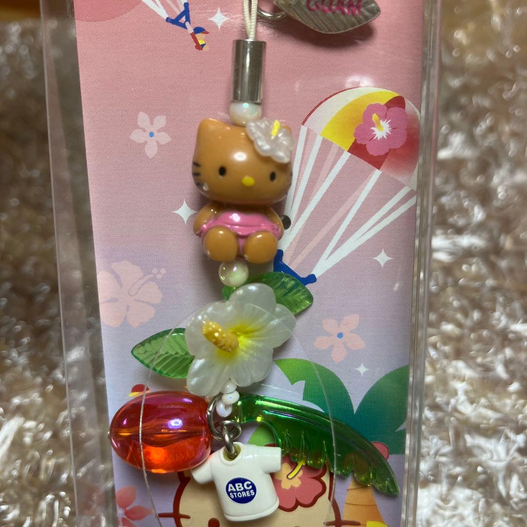 ご当地キティ　ハワイ・グアム/サイパン限定　日焼けキティ　ストラップ・根付け