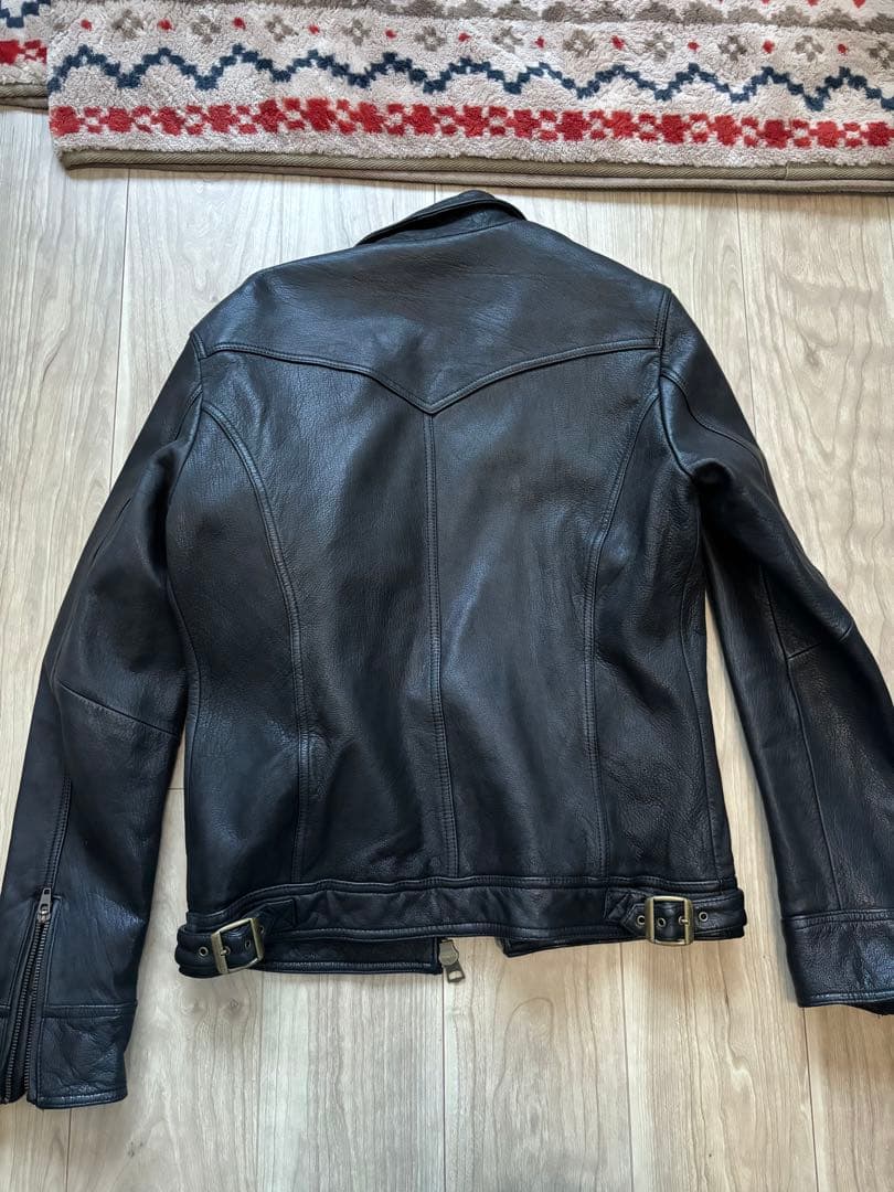 JACKROSE ANTIQUE ブラックレザー ライダースジャケット サイズ5
