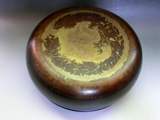 建水■大振り 古銅製 鉋目 平建水 こぼし 茶溢しお茶道具 古道具時代物 骨董■