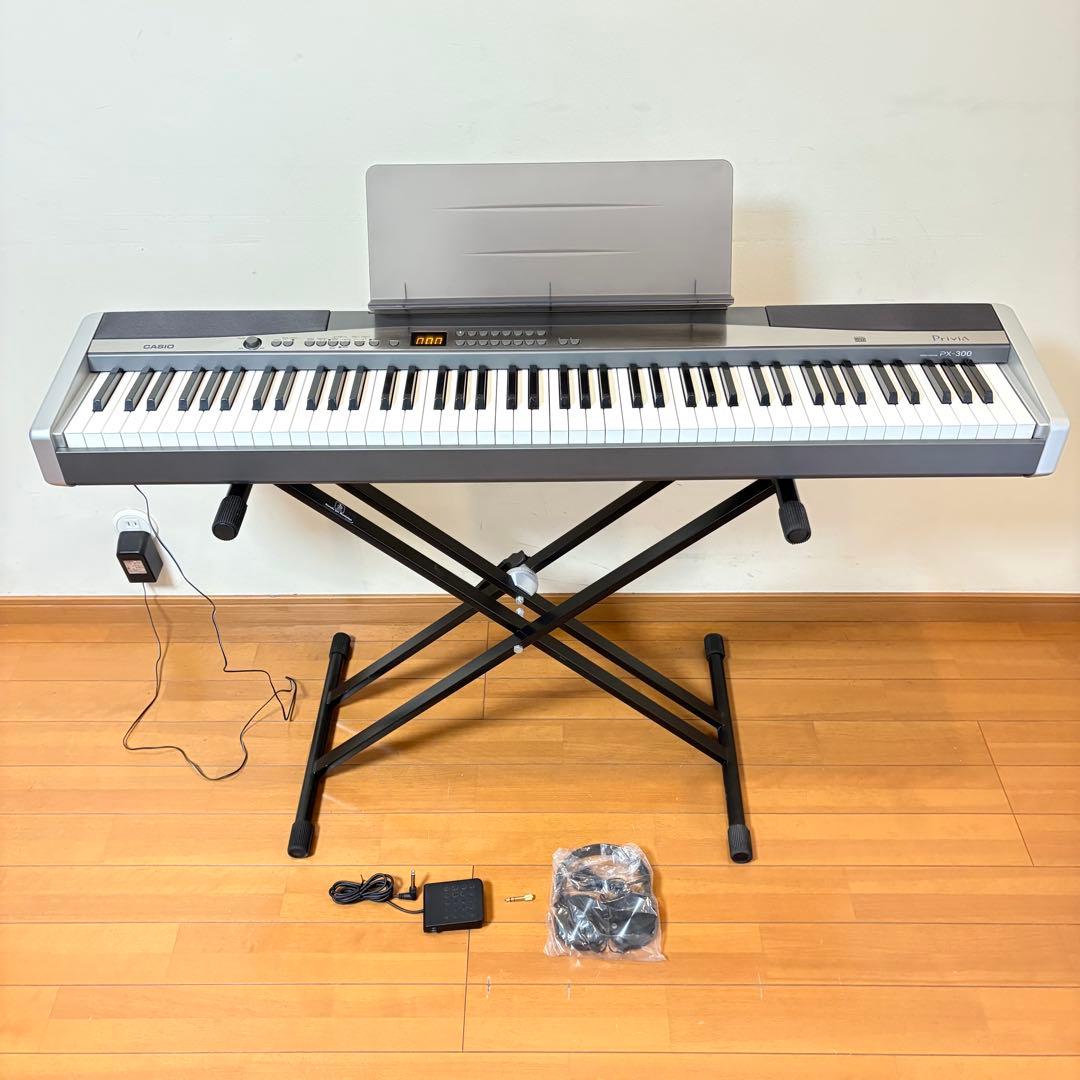 【美品・動作良好】CASIO 電子ピアノ Privia PX-300 付属品多数