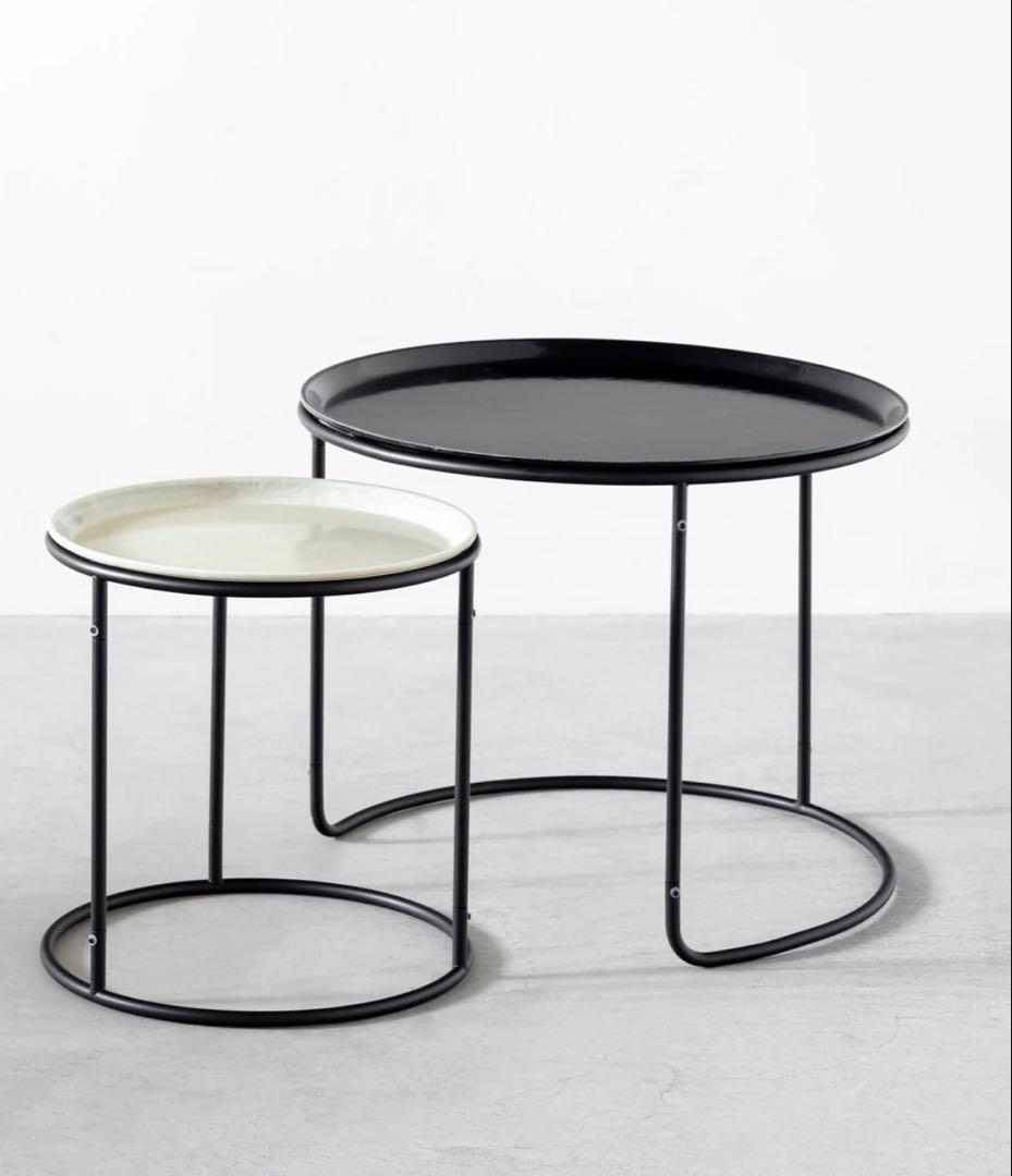 CAMBRO製トレー　ローテーブル ブラック & ホワイト