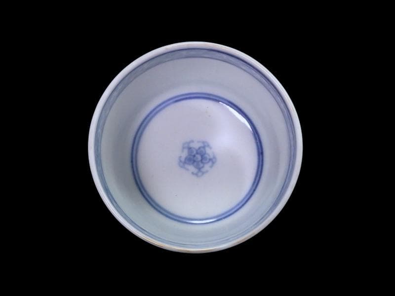 古伊万里　金襴手　松皮菱に松竹梅の図　蕎麦猪口　D385AS-CUb