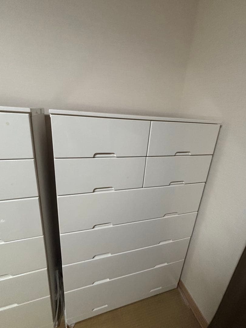 栃木市引き取り限定！ホワイト チェスト2個