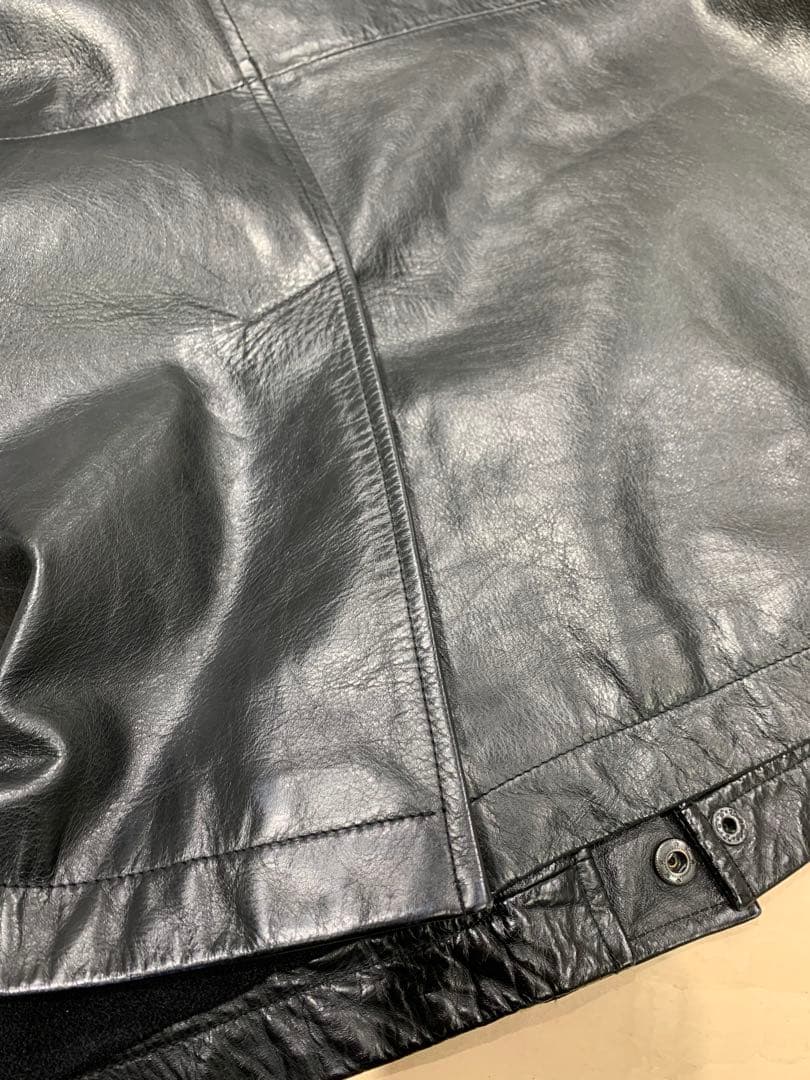 Polo by Ralph Lauren ブラック レザー カーコート