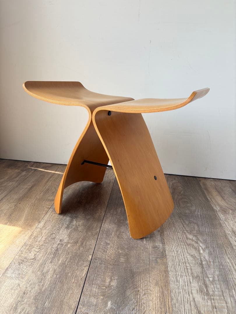 希少　ラージサイズ 天童木工 柳宗理　バタフライスツール　80〜年代ヴィンテージ