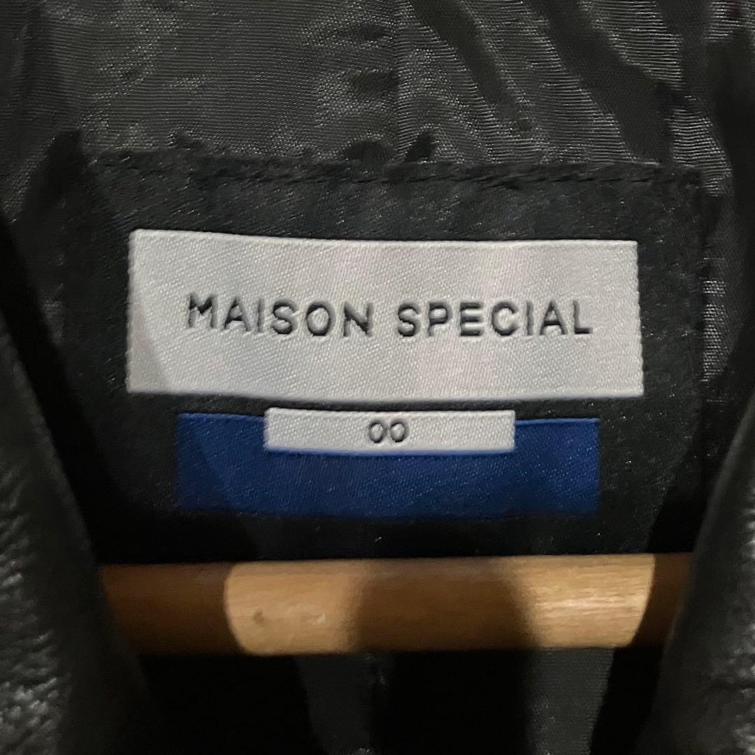 【美品】メゾンスペシャル シープレザーシングルライダースジャケット 0 24AW