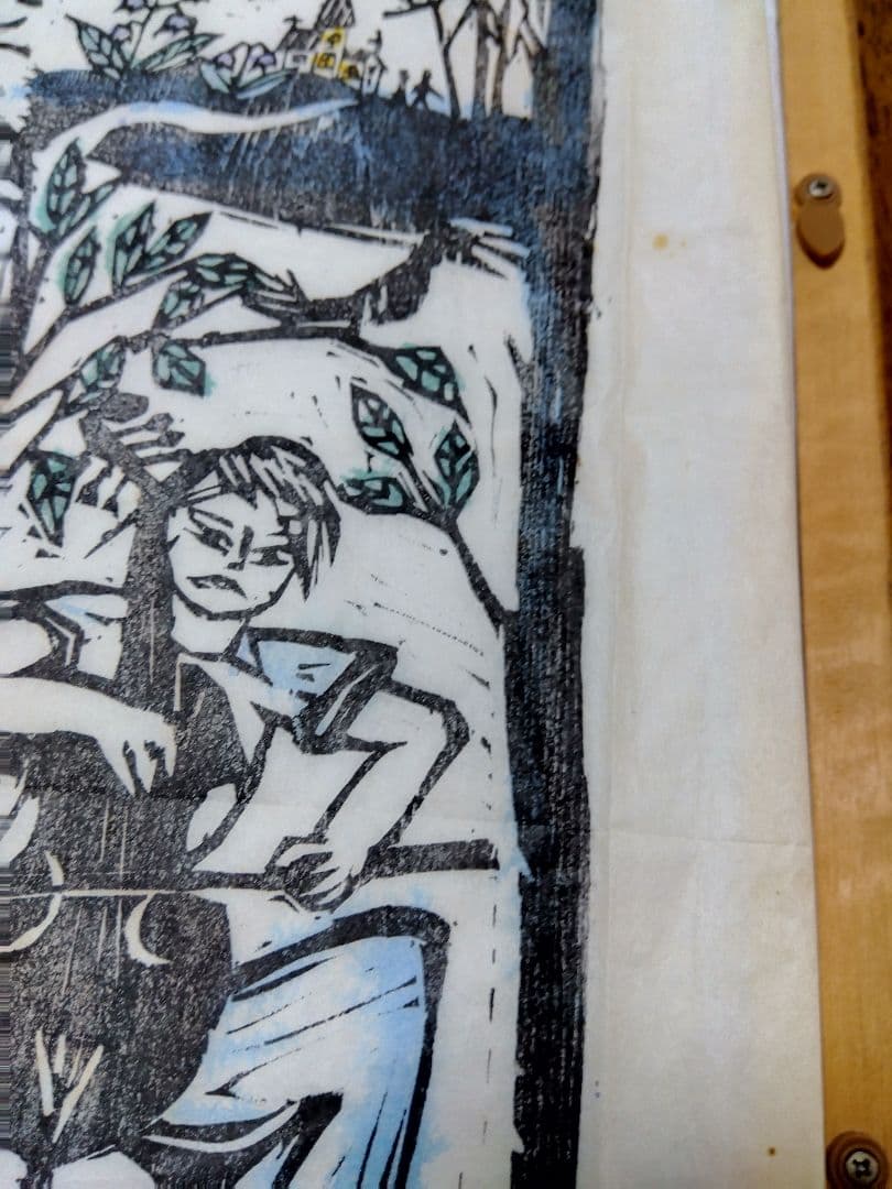 特大版画　宮沢賢治　佐藤国男作