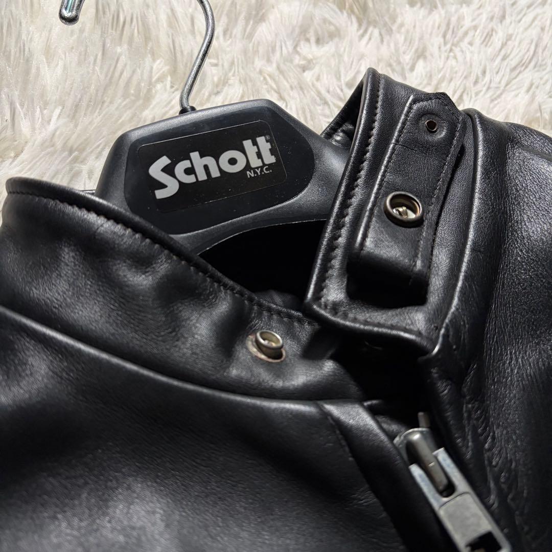 希少モデル■schott ライダースジャケット　641Q ブラック　本革　44