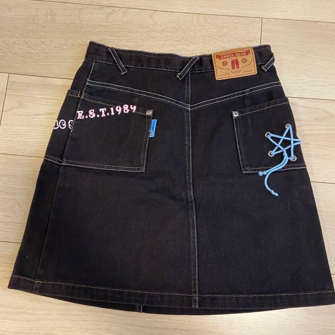 平成レトロ エンジェルブルー ANGELBLUE ハニーデビル デニムスカート