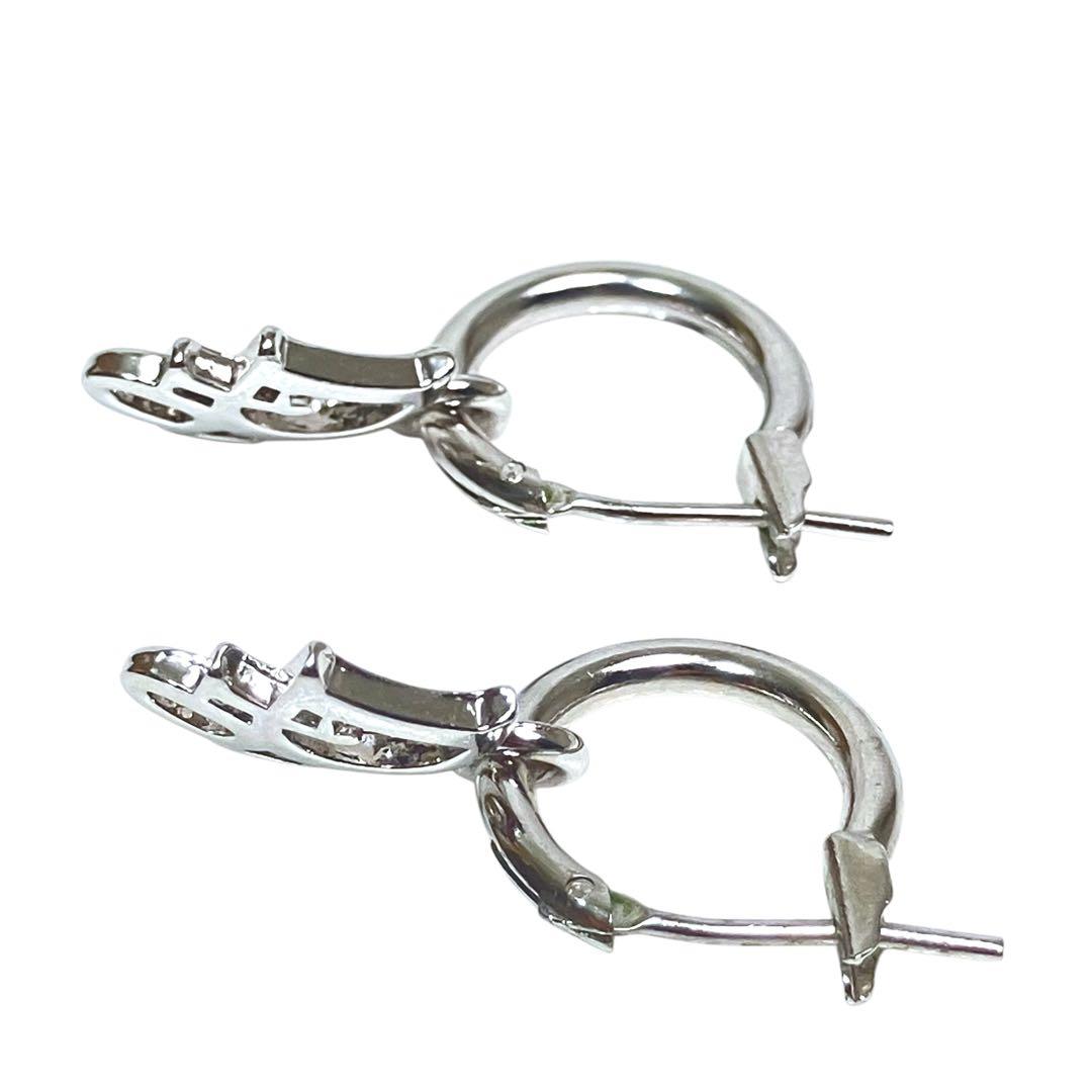 【極美品】Christian Dior ディオール　フープピアス　シルバー CD