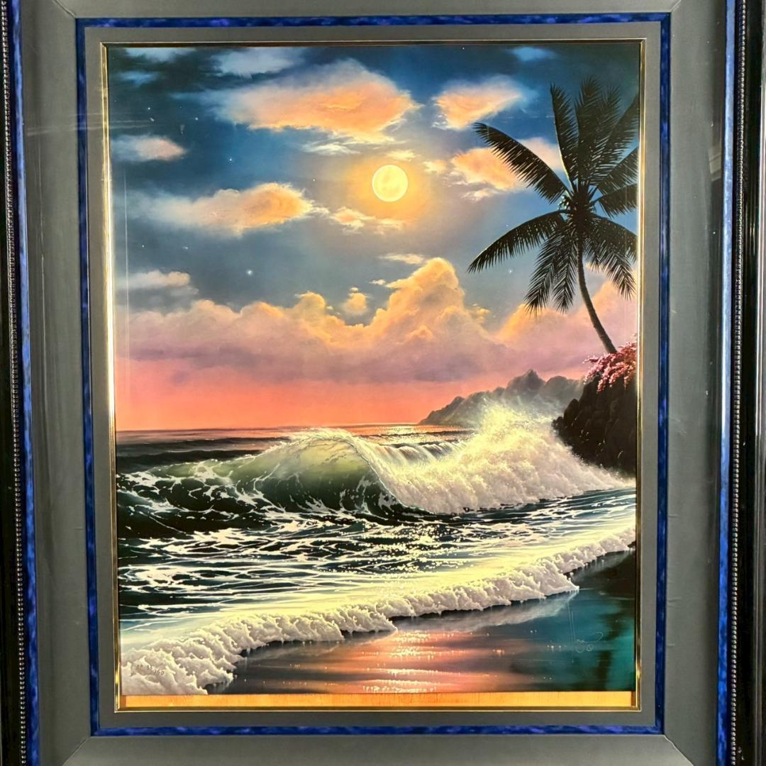 ジョン・アルホーグ「ルナ・シーズ」シルクスクリーン手彩色 大作 直筆サイン入り