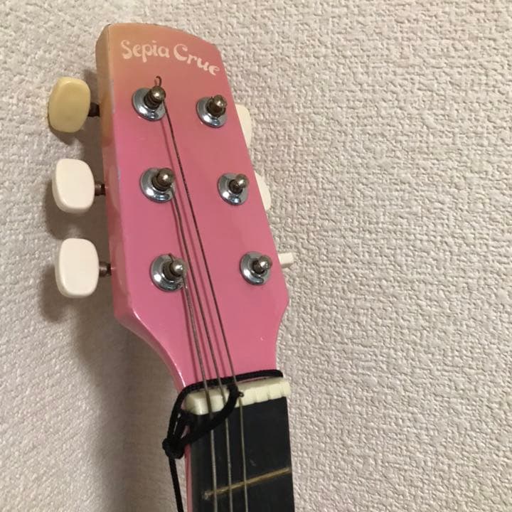 ミニアコースティックギター ピンク