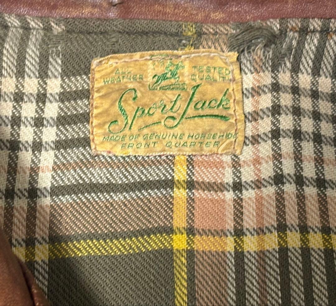 ヴィンテージ　スポーツジャッケットホースハイド　40s 50sタロン talon