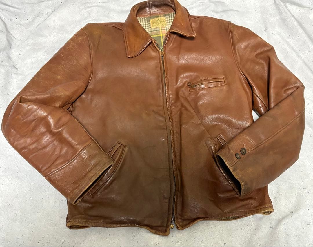 ヴィンテージ　スポーツジャッケットホースハイド　40s 50sタロン talon