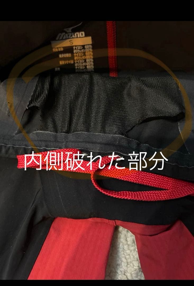 Mizuno 競泳水着 Sサイズ レッド/ブラックjssロゴ