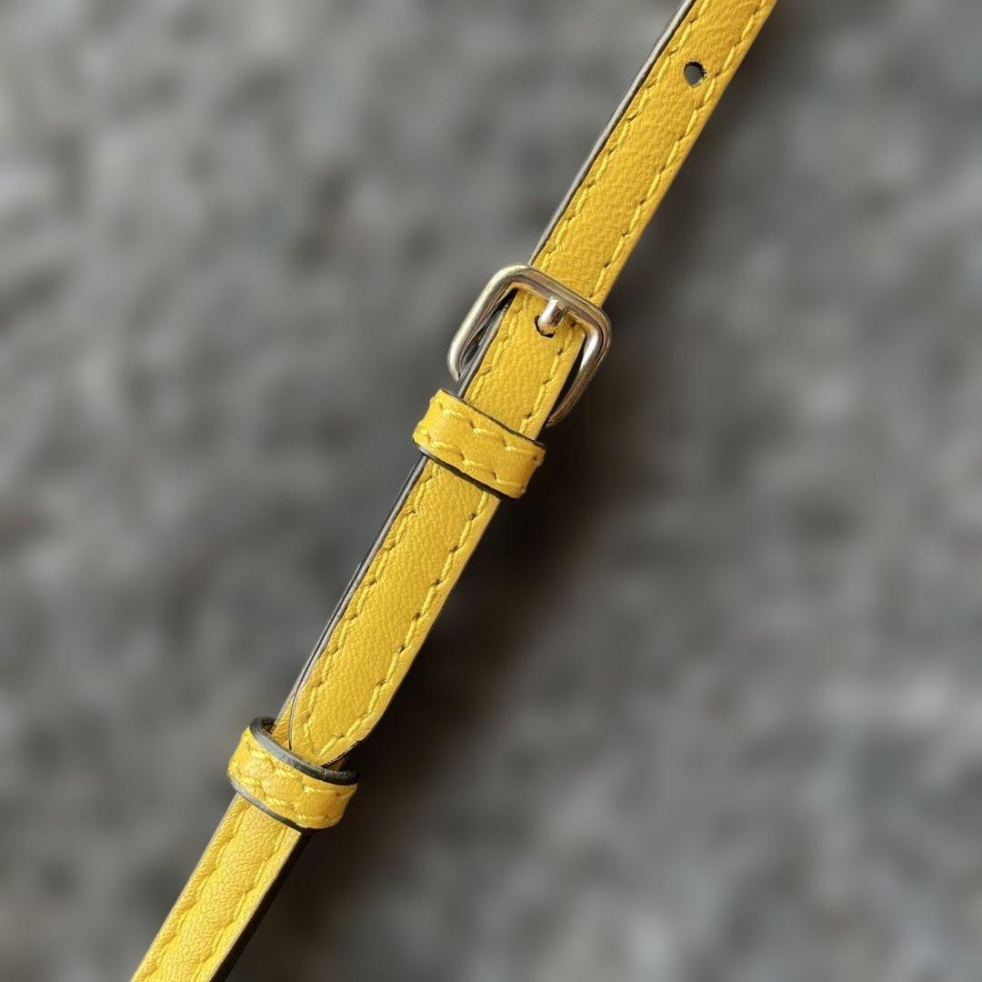 FENDI フェンディ　マイクロバゲット イエロー　シルバー金具　新品難あり