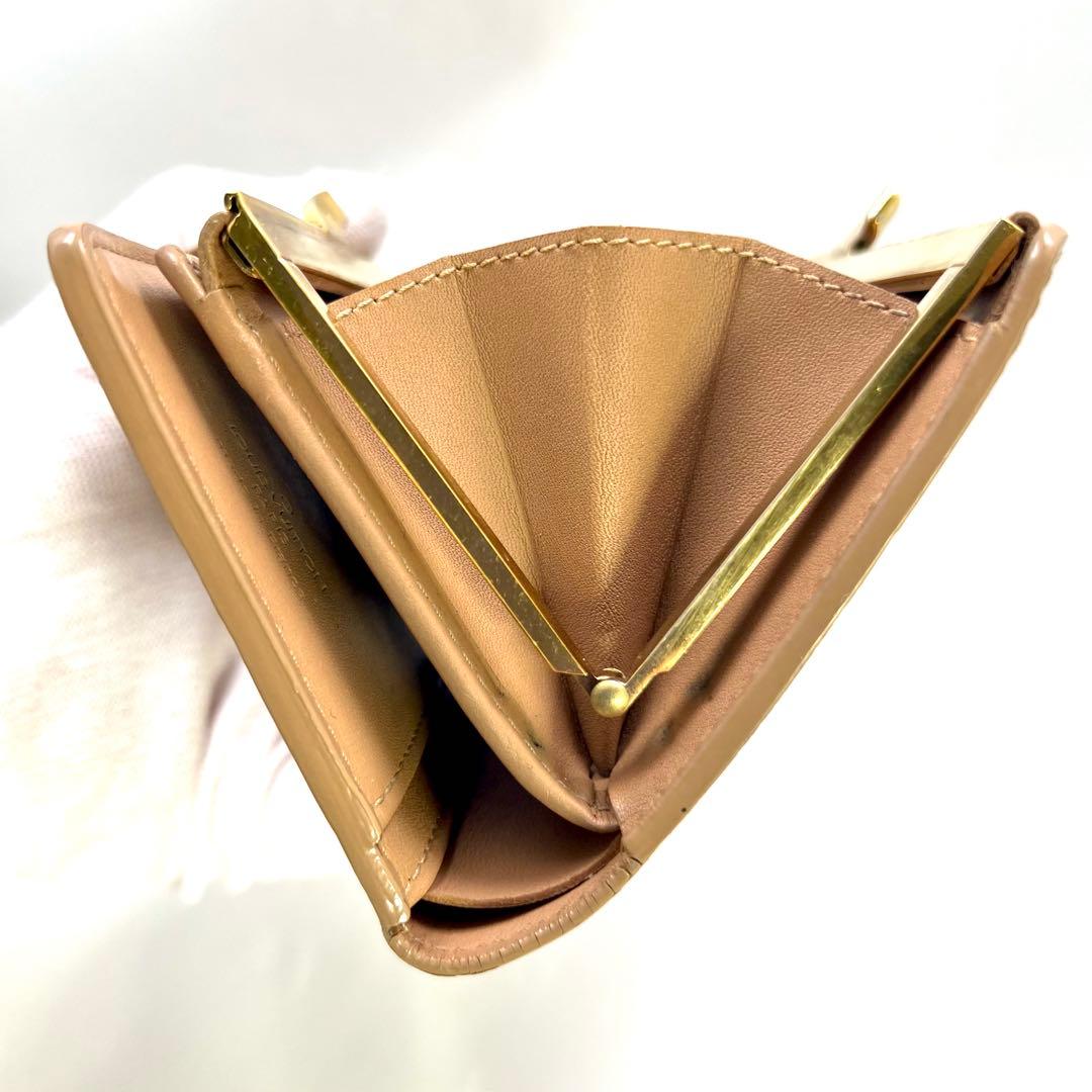 ルイヴィトン ヴェルニ ポルトフォイユ ヴィエノワ カフェオレ がま口財布