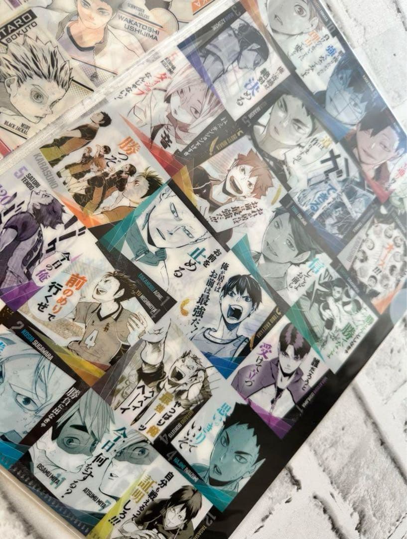 【新品未開封】ハイキュー クリアファイル アートコースター柄 クリアファイル2枚