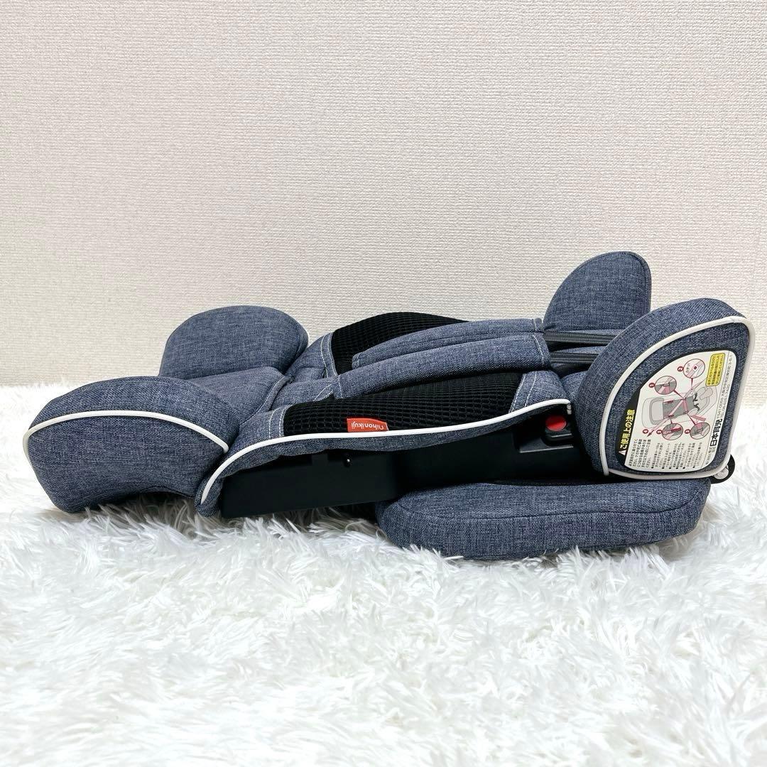 極美品 日本育児 トラベルベスト ECプラス TV106デニム チャイルドシート