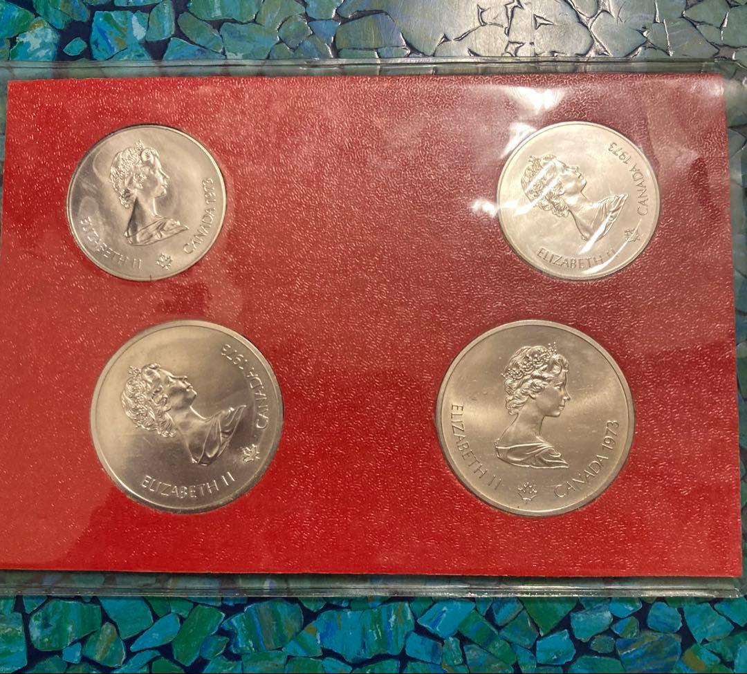 美品　1976年　カナダ　モントリオールオリンピック記念銀貨　4枚セット
