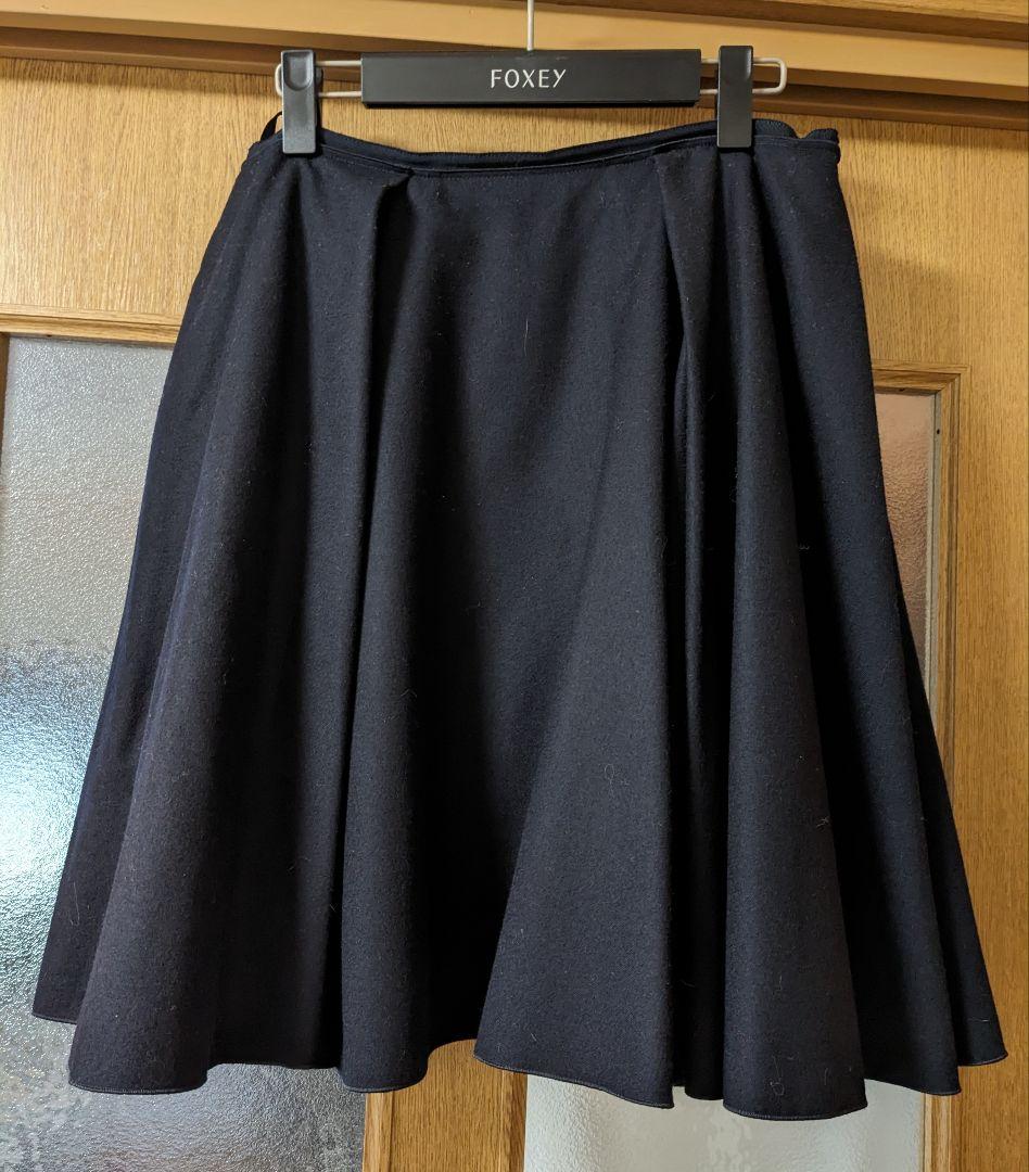 美品♡ FOXEY ウール100% たっぷりフレア スカート 42 フォクシー