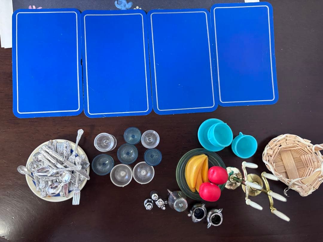 ●黒ダイニングテーブル ヴィンテージ シンディドールハウス 1/6サイズ