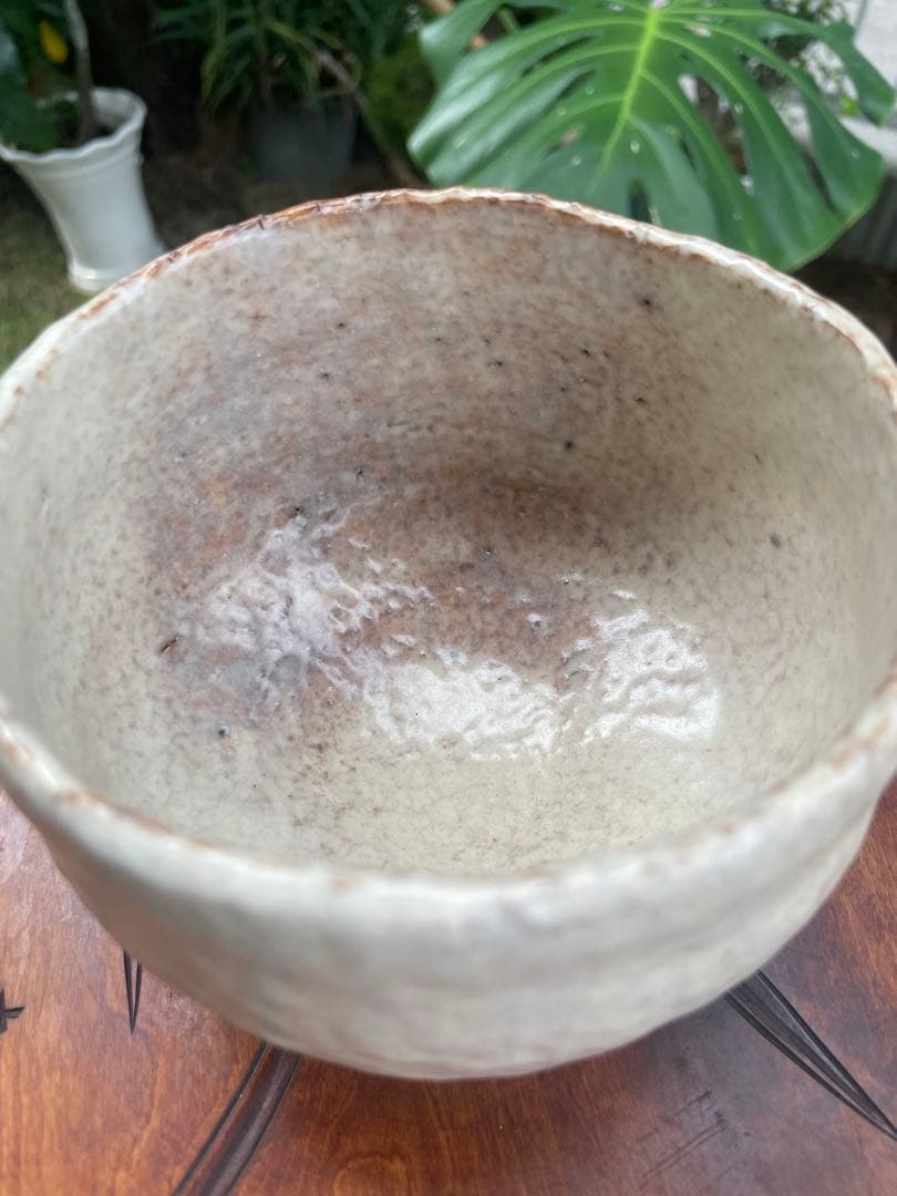 新品　萩焼　時司作　灰色の丸型茶碗と木製箱　説明書　共箱付　茶道　お茶碗