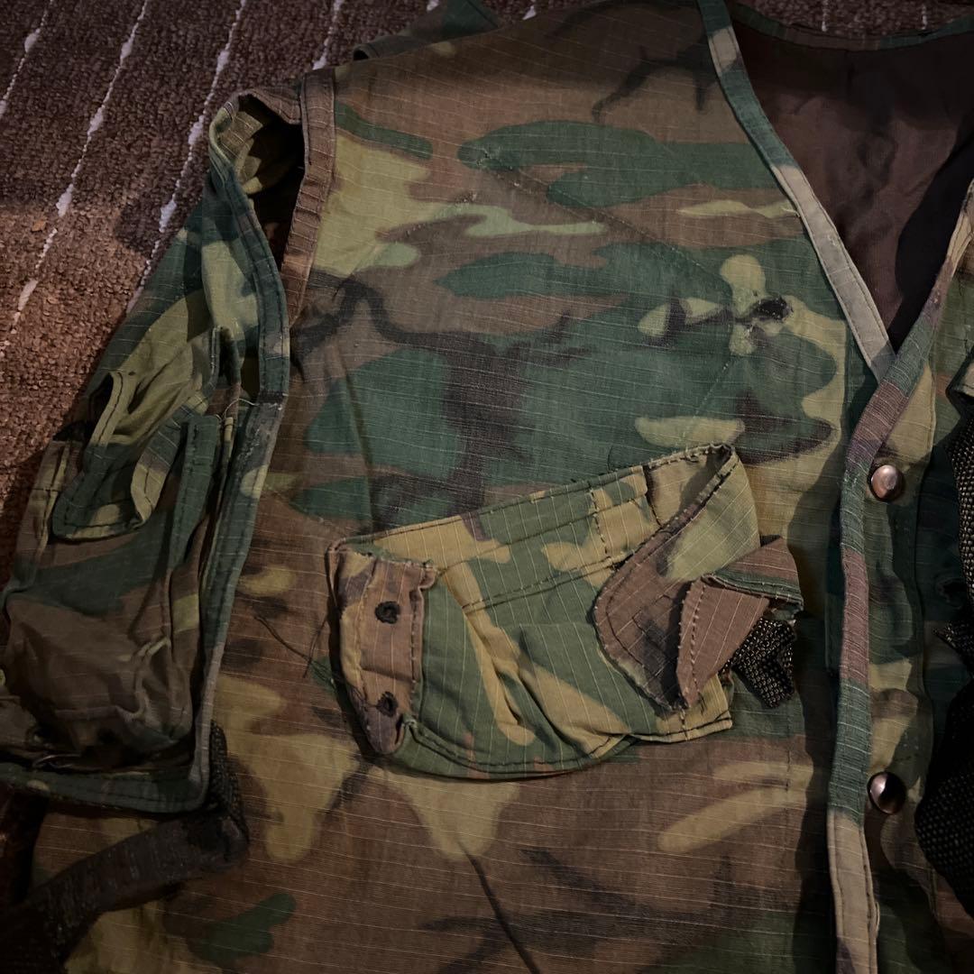実物生地　ベトナム戦以降　SEALs ベスト　特殊部隊　米軍　補修あり