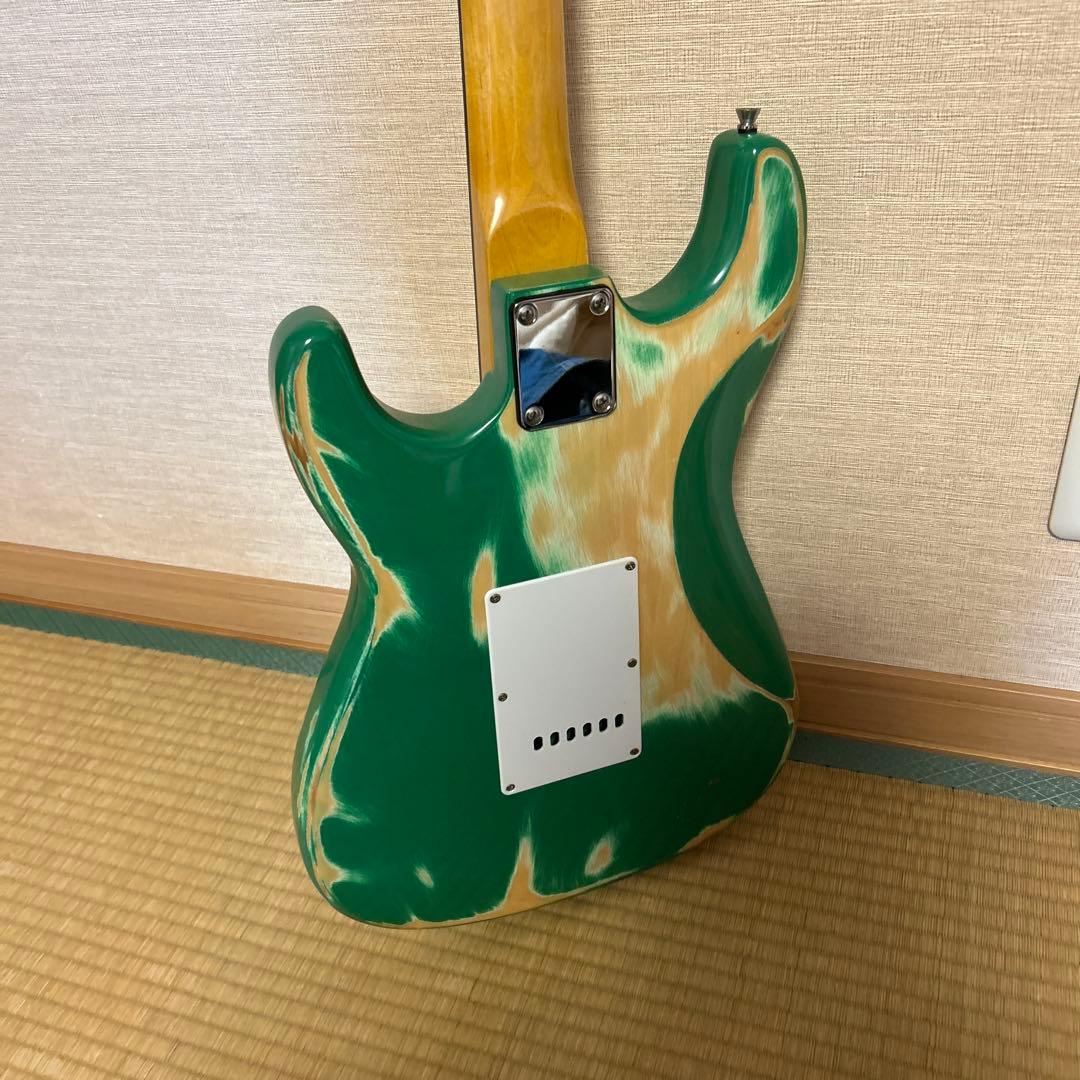 エレキギター グリーン/ホワイト