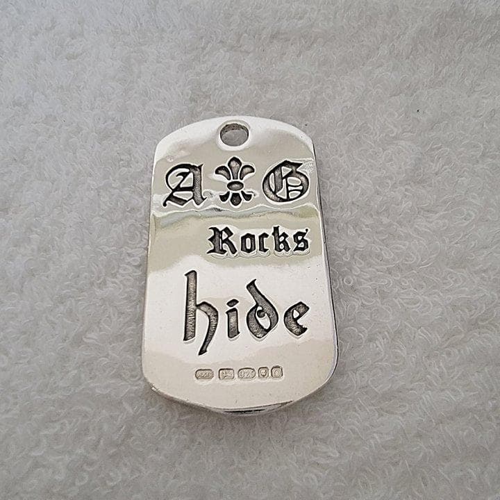 Hide + A&G 長方形 ペンダントトップ シルバー925